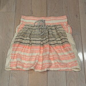 Ace & Jig Cream, Grey and Pink Mini Skirt